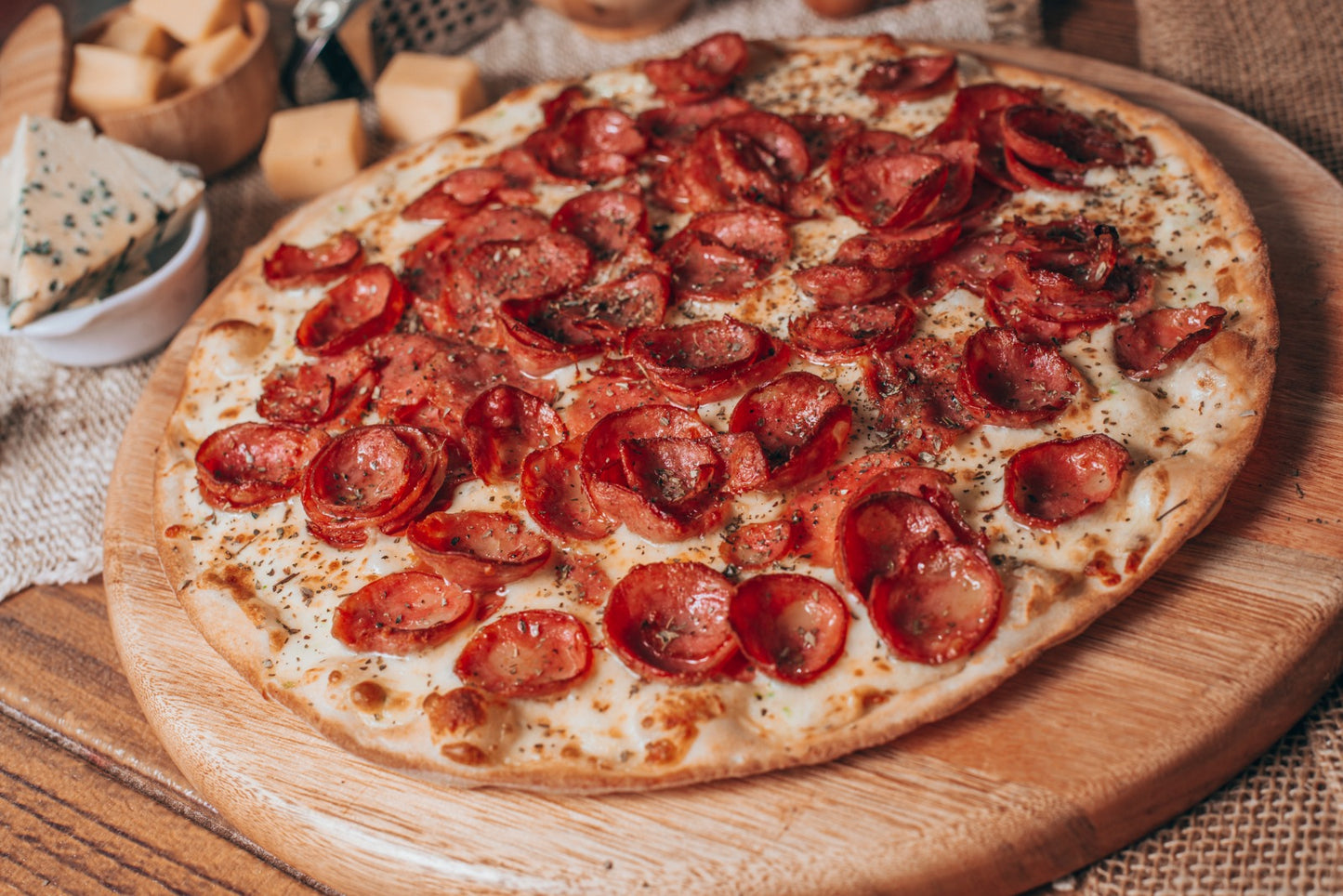 Pão de alho com calabresa